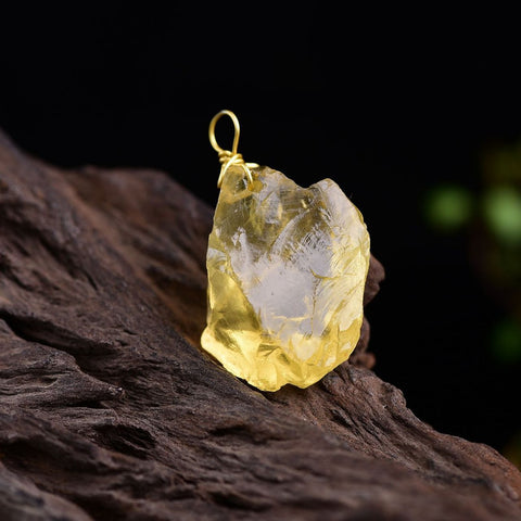 Yellow Crystal Ciritine Pandent