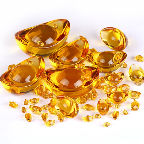 Chinese Ancient Gold Ingot Feng Shui