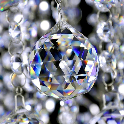 Faceted Glass Ball Prism Feng Shui