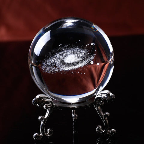 3D Laser Engraved Galaxy Glass Ball