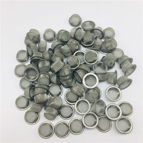 Metal Screen Crystal Quartz Pipes
