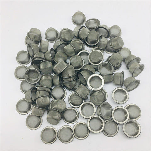 Metal Screen Crystal Quartz Pipes