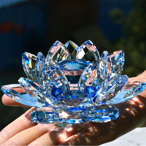 Lotus Flower Crafts Glass Feng Shui