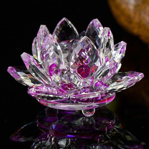 Lotus Flower Crafts Glass Feng Shui